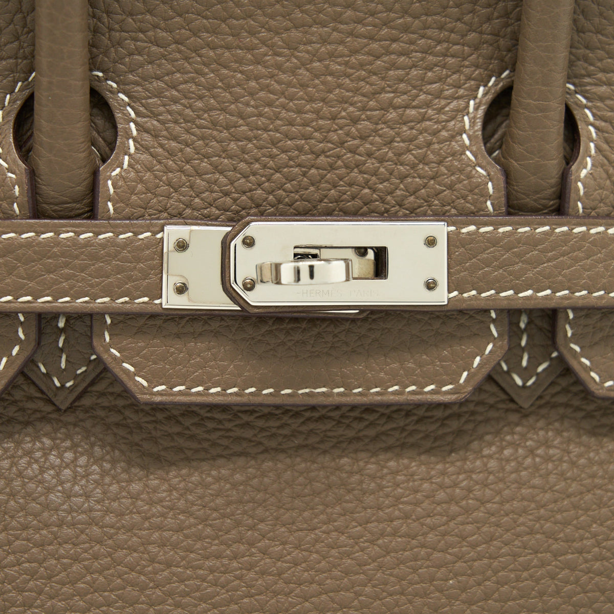 HERMES BIRKIN 25 TOGO ETOUPE WITH SHW
