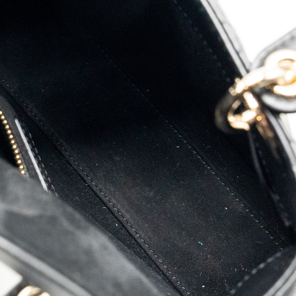 DIOR MY ABCDIOR SMALL LADY DIOR LAMBSKIN BLACK LGHW