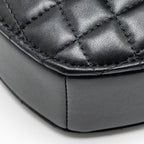 CHANEL 22S HEART BAG LAMBSKIN BLACK LGHW (MICROCHIP)