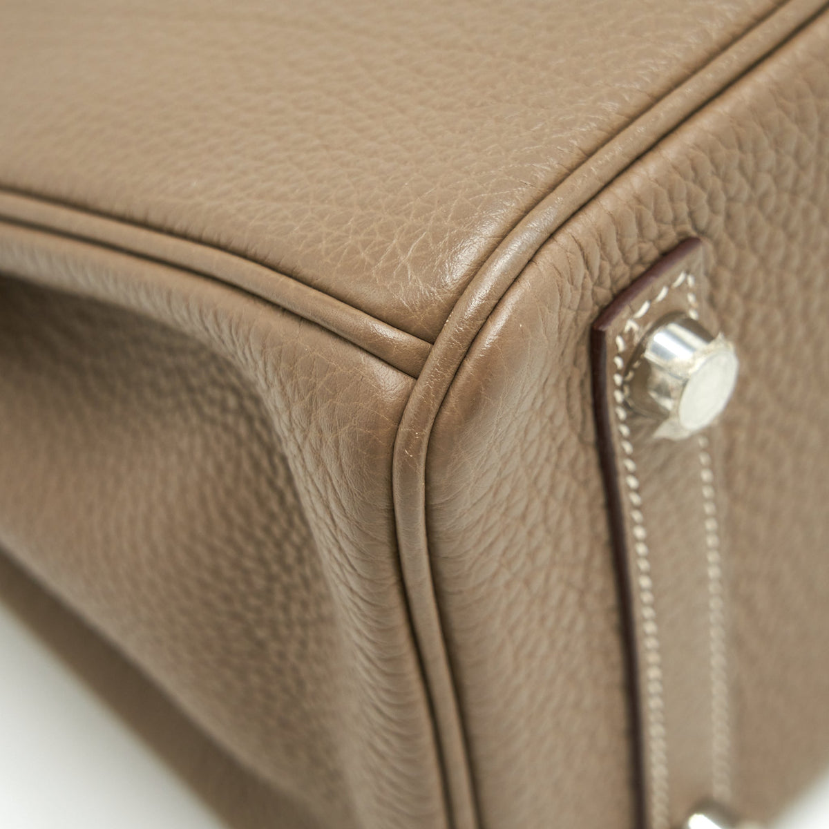 HERMES BIRKIN 25 TOGO ETOUPE WITH SHW