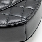 CHANEL 22S HEART BAG LAMBSKIN BLACK LGHW (MICROCHIP)