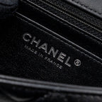 CHANEL MINI RECTANGULAR FLAP BAG LAMBSKIN BLACK SHW (MICROCHIP)