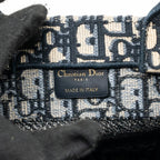 DIOR SMALL BOOK TOTE BLUE OBLIQUE JACQUARD EMBROIDERY