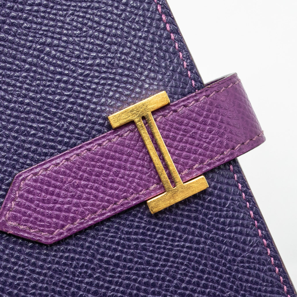 Hermes Bearn Long Wallet Special Order Epsom Purple GHW