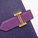 Hermes Bearn Long Wallet Special Order Epsom Purple GHW