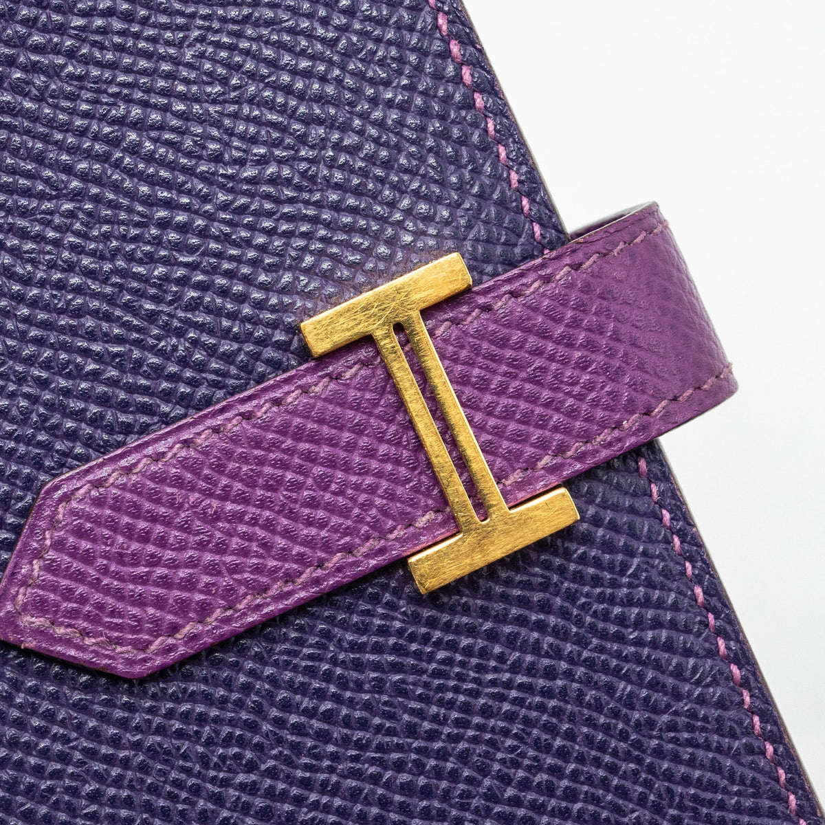 Hermes Bearn Long Wallet Special Order Epsom Purple GHW