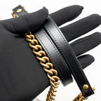 Gucci Small GG Marmont Shoulder bag Matelassé Chevron Leather Black GHW