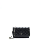 CHANEL WALLET ON CHAIN LAMBSKIN BLACK SHW