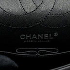 CHANEL SMALL 2.55 225 REISSUE FLAP BAG AGED CALFSKIN BLACK WITH BLACK HARDWARE (MICROCHIP)