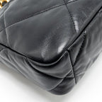 CHANEL SMALL 19 BAG GOATSKIN BLACK MULTICOLOUR HARDWARE