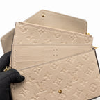 LOUIS VUITTON FELICIE POCHETTE MONOGRAM EMPREINTE TOURTERELLE GHW