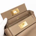 Hermes Mini 2424 24/24-21 Bag Evercolor/Swift Etoupe GHW