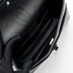 CHANEL SMALL 2.55 225 REISSUE FLAP BAG AGED CALFSKIN BLACK WITH BLACK HARDWARE (MICROCHIP)