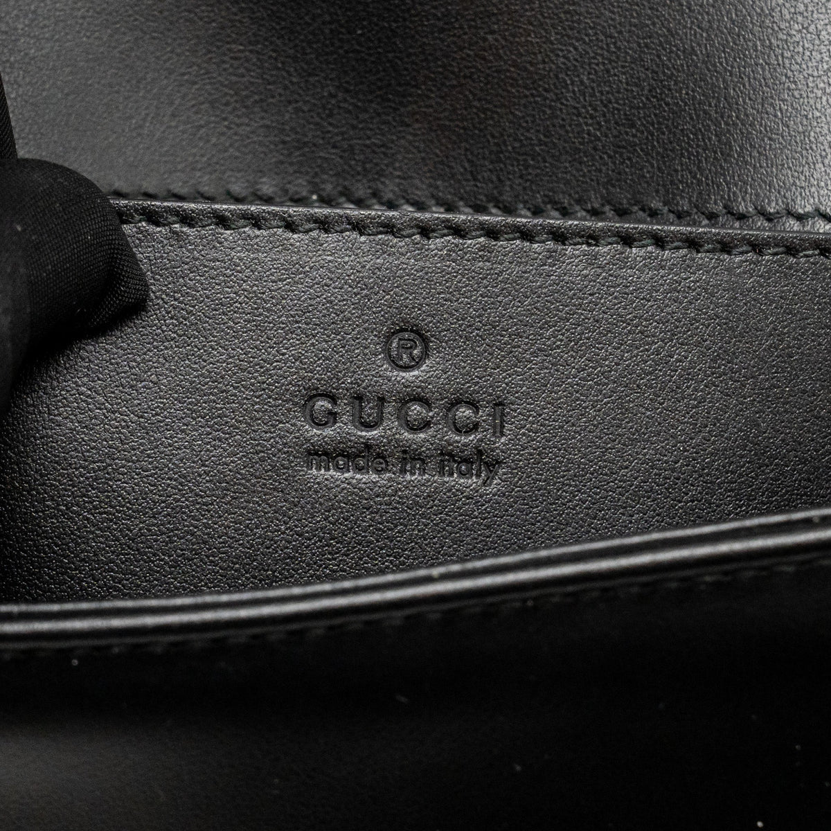 Gucci Small GG Marmont Shoulder bag Matelassé Chevron Leather Black GHW