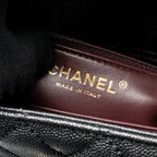CHANEL SMALL COCO HANDLE CAVIAR BLACK LGHW(MICROCHIP)