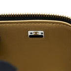 CHANEL PEARL CRUSH MINI VANITY WITH CHAIN LAMBSKIN BLACK GHW (MICROCHIP)