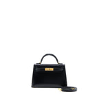 HERMES MINI KELLY II BOX BLACK GHW