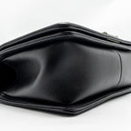 CHANEL MEDIUM BOY BAG CALFSKIN BLACK RUTHENIUM HARDWARE