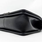 CHANEL MEDIUM BOY BAG CALFSKIN BLACK RUTHENIUM HARDWARE