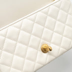 CHANEL 22C PEARL CRUSH MINI RECTANGULAR FLAP BAG LAMBSKIN WHITE GHW (MICROCHIP)
