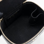 CHANEL TOP HANDLE MINI VANITY CASE WITH CHAINS LAMBSKIN BLACK LGHW