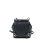 CHANEL 23C LARGE DUMA BACKPACK CALFSKIN BLACK LGHW (MICROCHIP)