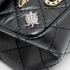 CHANEL MINI 2.55 REISSUE FLAP BAG LUCKY CHARMS AGED CALFSKIN BLACK GHW