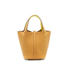Hermes Picotin 18 Lock Bag Sesame/Lime SHW