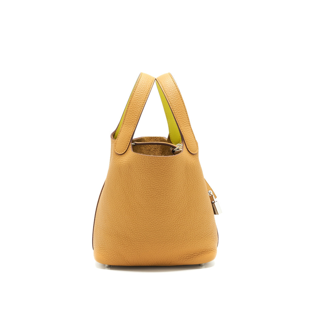 Hermes Picotin 18 Lock Bag Sesame/Lime SHW