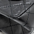 CHANEL MINI 2.55 REISSUE FLAP BAG LUCKY CHARMS AGED CALFSKIN BLACK GHW