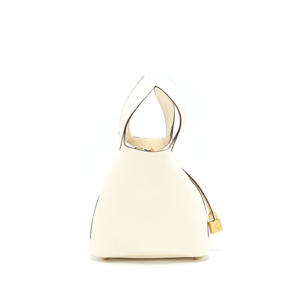 Hermes picotin 18 lock Bag nata GHW