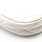 CHANEL 23K HOBO SHOULDER BAG CALFSKIN WHITE GHW (MICROCHIP)