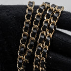 CHANEL TOP HANDLE MINI VANITY CASE WITH CHAINS LAMBSKIN BLACK LGHW
