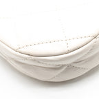 CHANEL 23K HOBO SHOULDER BAG CALFSKIN WHITE GHW (MICROCHIP)
