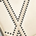 Dior Medium Diorama Flap Bag Calfskin Studded White with Black Hardware