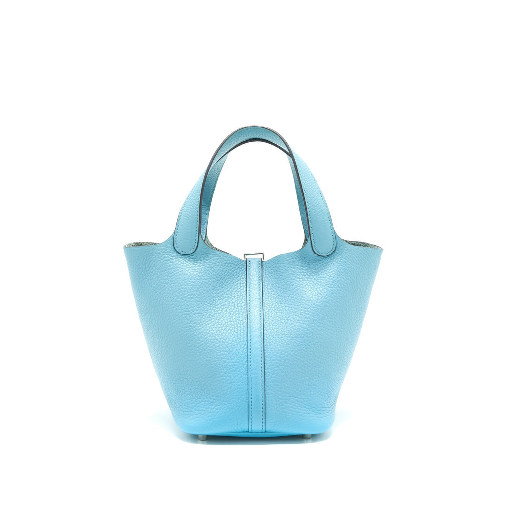 Hermes Picotin 18 Lock Bag Blue Toll SHW
