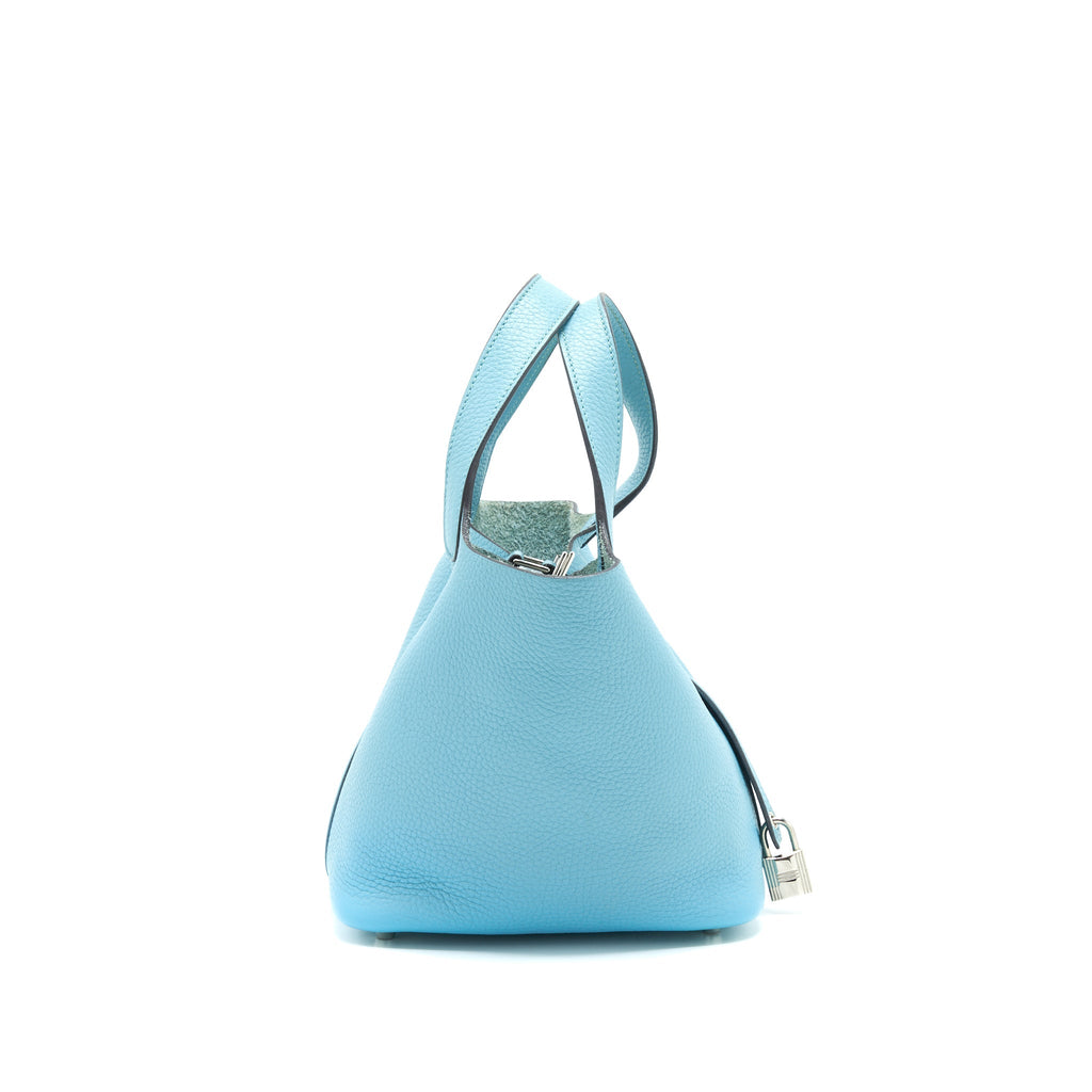 Hermes Picotin 18 Lock Bag Blue Toll SHW