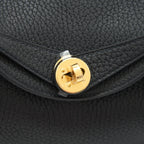 HERMES MINI LINDY BLACK GHW