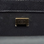 CHANEL MEDIUM BOY BAG CAVIAR BLACK WITH BRUSHED GHW (MICROCHIP)