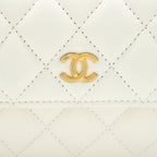 CHANEL 21B PEARL CRUSH MINI FLAP BAG WITH CHAIN/BELT BAG WHITE GHW