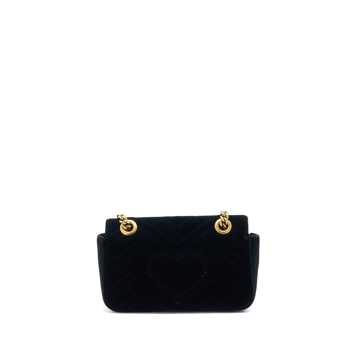 GUCCI MINI MARMONT VELVET BLACK GHW