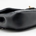 Chanel Loop Top Handle Flap Bag Lambskin Black GHW