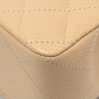 CHANEL SMALL CLASSIC DOUBLE FLAP BAG CAVIAR BEIGE SHW (MICROCHIP)