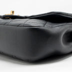 Chanel Loop Top Handle Flap Bag Lambskin Black GHW