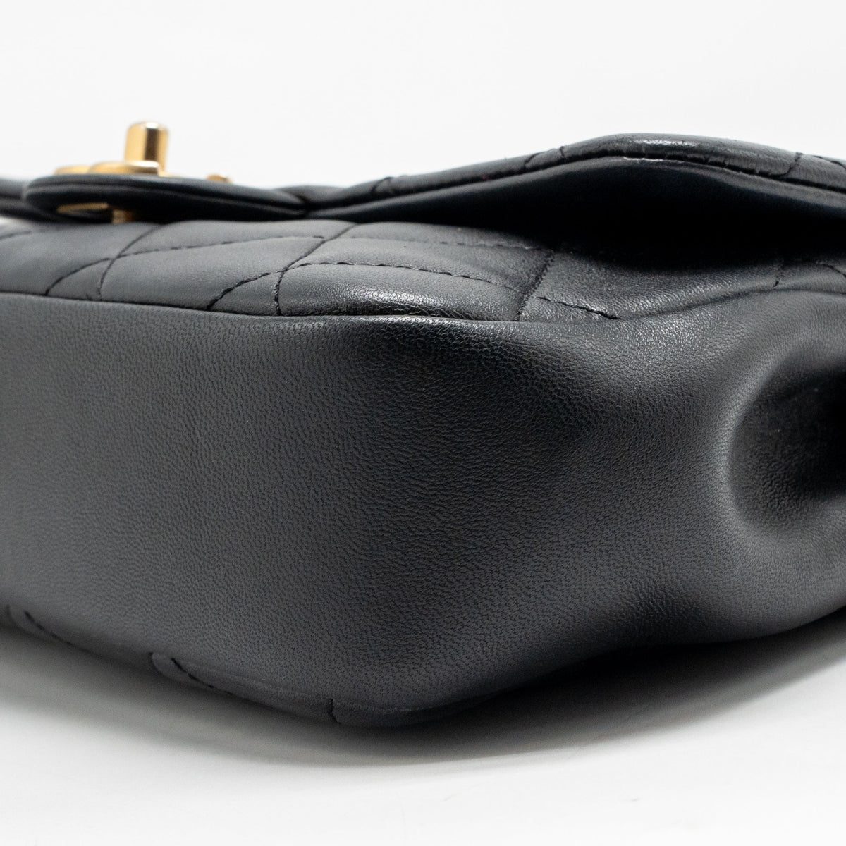 Chanel Loop Top Handle Flap Bag Lambskin Black GHW