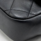 Chanel Loop Top Handle Flap Bag Lambskin Black GHW