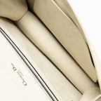 Dior Medium Diorama Flap Bag Calfskin Studded White with Black Hardware