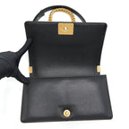 CHANEL MEDIUM BOY BAG CAVIAR BLACK WITH BRUSHED GHW (MICROCHIP)