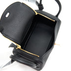 HERMES MINI LINDY BLACK GHW