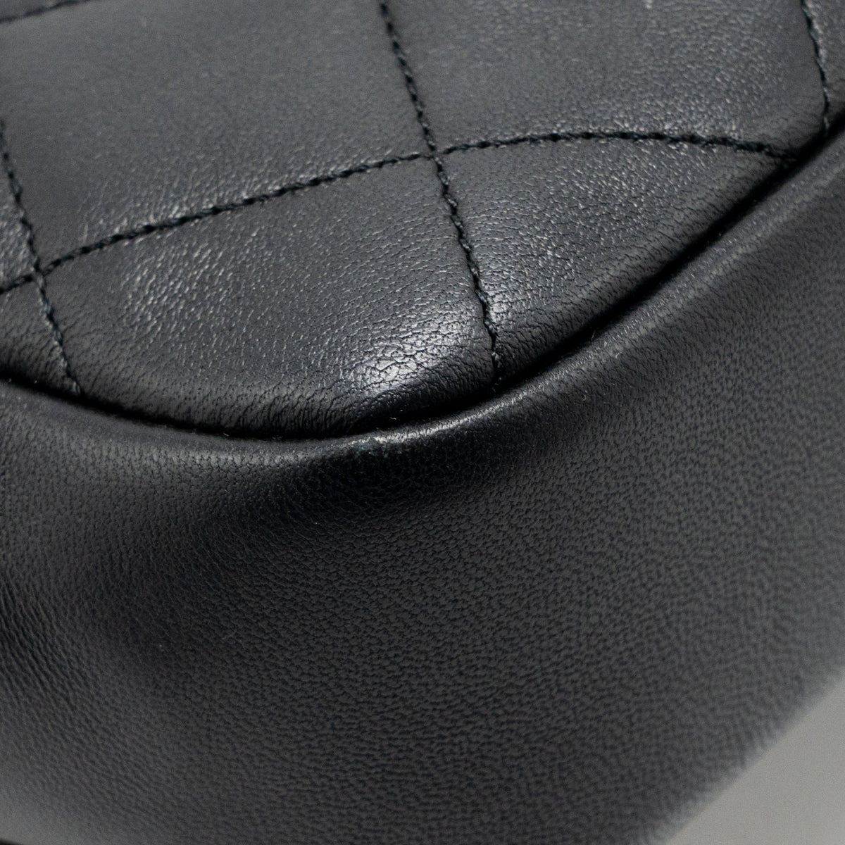 Chanel Loop Top Handle Flap Bag Lambskin Black GHW